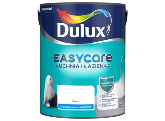 Farba Dulux EasyCare Kuchnia i Łazienka Biała Matowa 5 l