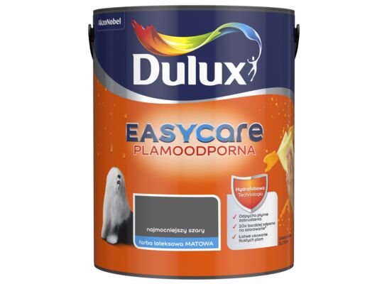 Farba lateksowa EasyCare Plamoodporna Najmocniejszy Szary 5 l Dulux