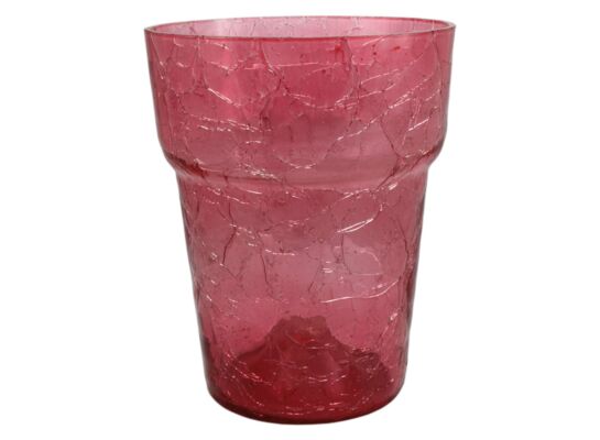 Osłonka szklana do storczyka 15 cm róż