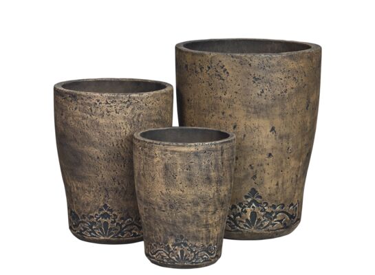 Donica okrągła 37 x 29,5 cm brąz