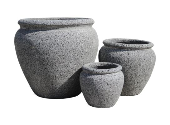 Donica waza 39 x 35 cm ciemny grafit