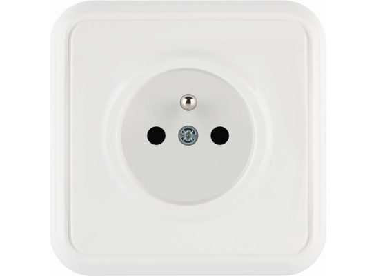 Gniazdo pojedyncze z uziemieniem CosmoLuxe białe