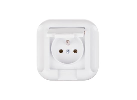 Gniazdo bryzgoszczelne IP44 Topaz białe