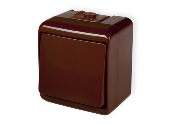 Łącznik pojedynczy natynkowy IP44 HydroLuxe brązowy