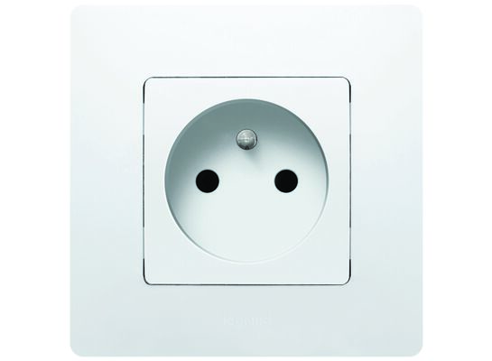 Gniazdo pojedyncze z uziemieniem Niloe Eco białe