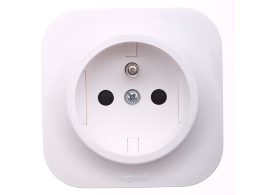 Gniazdo pojedyncze z uziemieniem Forix białe