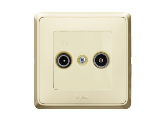 Gniazdo RTV końcowe Cariva kremowe