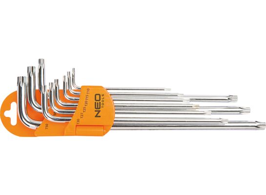 Klucz Torx, z magnesem, zestaw 9 sztuk NEO
