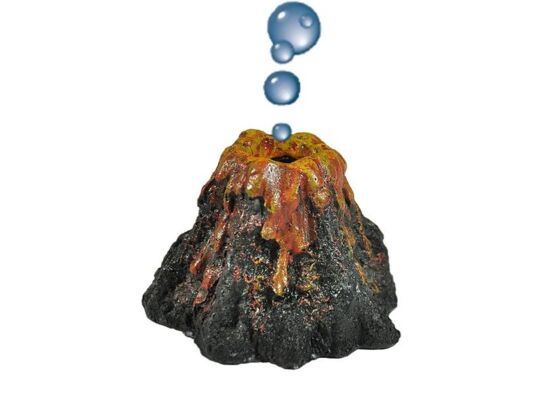 Ozdoba akwariowa wulkan z napowietrzaczem happet