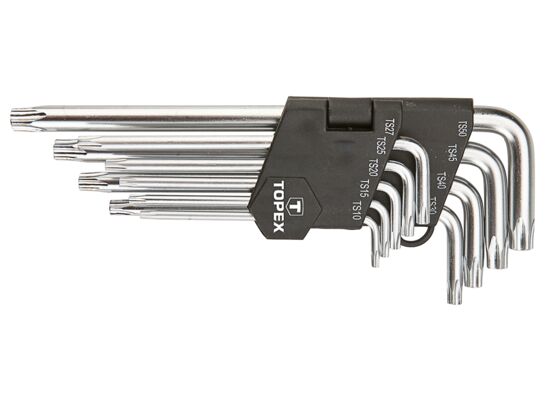 Klucz pięciokątny TS10 - 50, zestaw 9 sztuk TOPEX