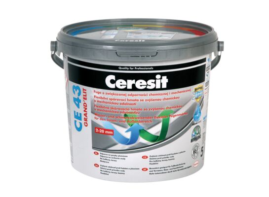 Fuga elastyczna wodoodporna CE 43 Grand'Elit antracite 5 kg Ceresit