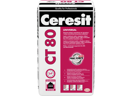 Zaprawa klejąco - szpachlowa do wełny mineralnej i styropianu 4w1 CT 80 25 kg Ceresit