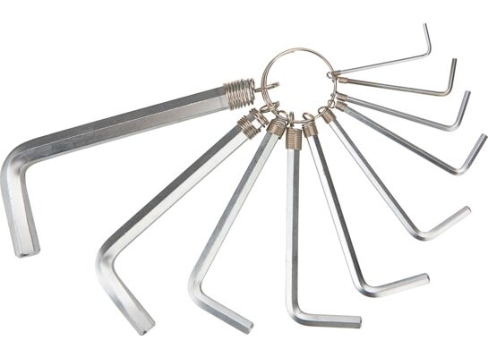 Klucz sześciokątny 1,5 - 10 mm, zestaw 10 sztuk TOPEX