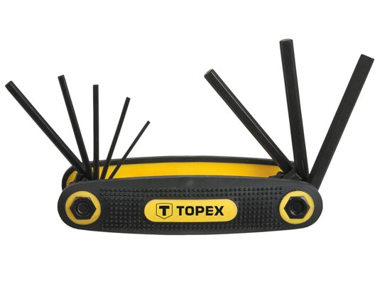 Klucz sześciokątny 1,5 - 6 mm, zestaw 8 sztuk TOPEX