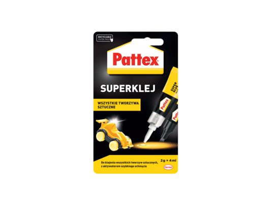 Klej błyskawiczny S.O.S. Super Klej do plastiku 2 g + 4 ml Pattex 