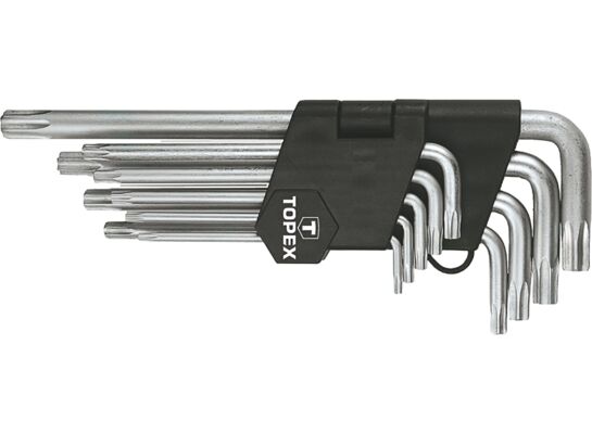 Klucz Torx T10 - T50, zestaw 9 sztuk TOPEX