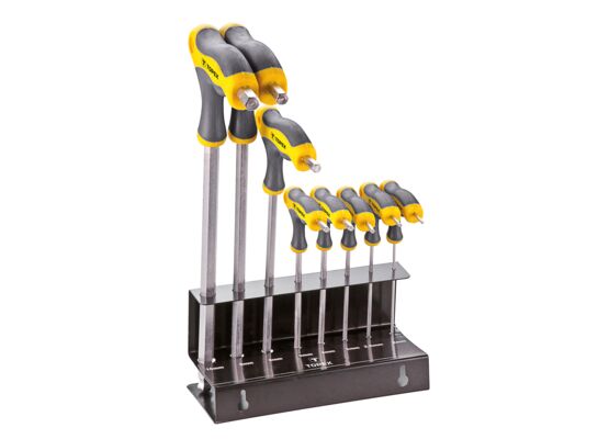 Klucz sześciokątny typu "T" 2 - 10 mm, zestaw 9 sztuk TOPEX