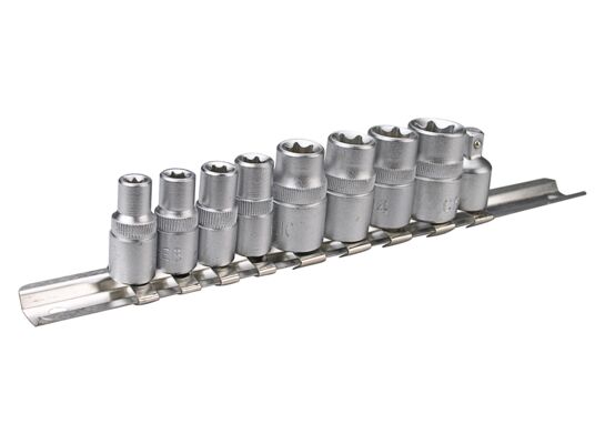 Nasadka Torx 1/4", 3/8", zestaw 9 sztuk, TOPEX