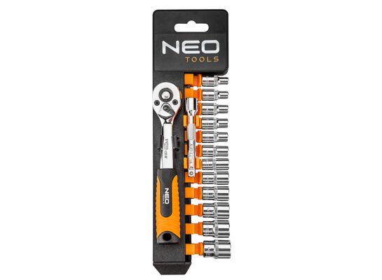Klucz nasadowy 1/4", zestaw 14 sztuk NEO