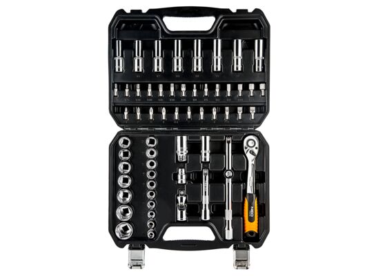 Klucz nasadowy 1/2", zestaw 58 sztuk, CrV NEO