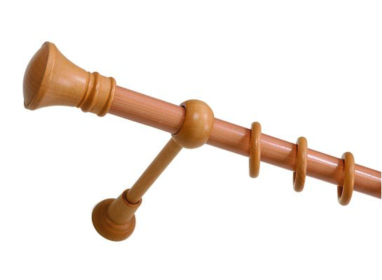 Karnisz pojedynczy HELIOS Ø25, 240 cm buk bawaria