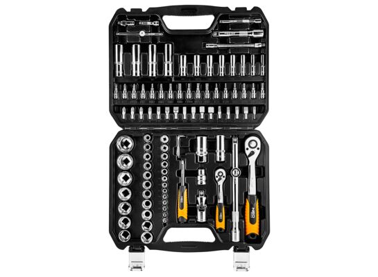 Klucz nasadowy 1/4", 1/2", zestaw 94 sztuki, CrV NEO