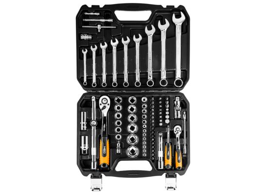 Klucz nasadowy 1/2", 1/4" , zestaw 82 sztuki, CrV NEO