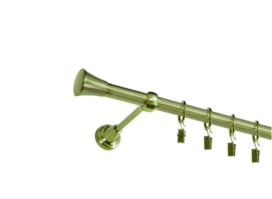 Karnisz pojedynczy ZEUS Ø19, 200 cm monaco złoto