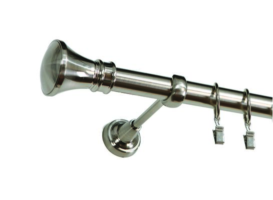 Karnisz pojedynczy ZEUS Ø25, 160 cm colloseum nikiel