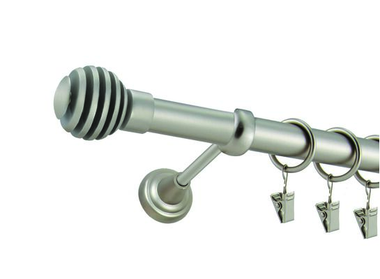 Karnisz pojedynczy ZEUS Ø25, 200 cm luka satyna