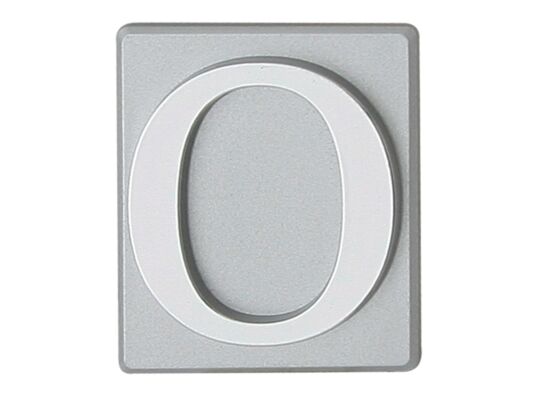 Cyfra "0" INV srebrna