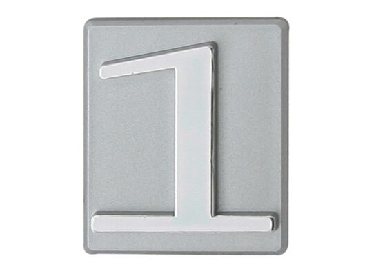 Cyfra "1" INV srebrna