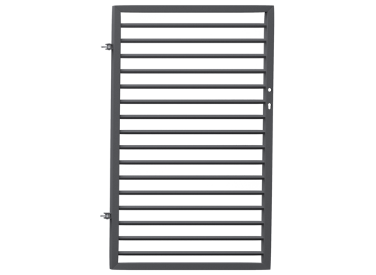 Furtka Leon ocynk antracyt struktura 90 x 150 cm lewa Polbram