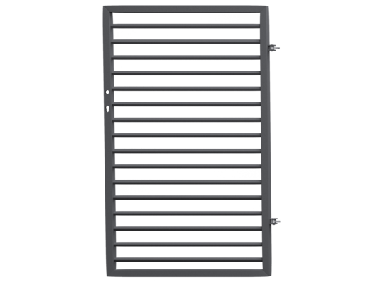 Furtka Leon ocynk antracyt struktura 90 x 150 cm prawa Polbram