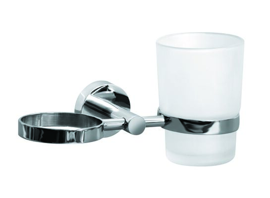 Szklanka z podstawką podwójna Foryou chrom