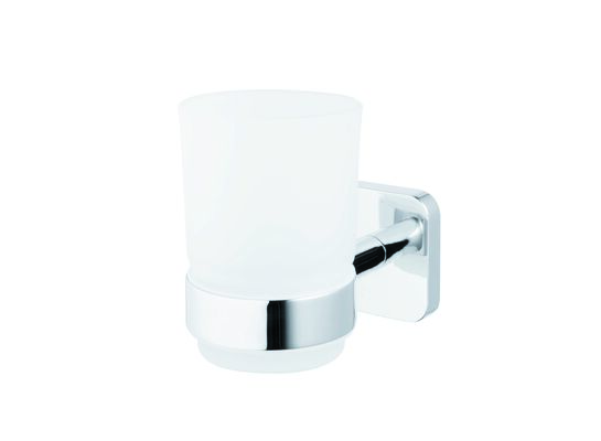 Szklanka z podstawką Forte 2-Way Fix chrom