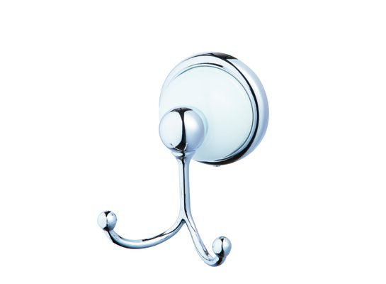 Wieszaczek podwójny Grenada Bf chrom/biały