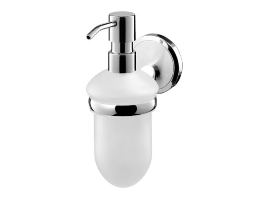 Dozownik mydła z uchwytem Sensation chrom/satyn, nikiel