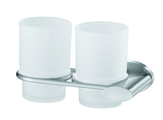 Szklanka podwójna z uchwytem Side satyn/nikiel