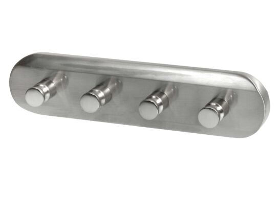 Wieszak 4-hakowy Virginia satyn/nikiel