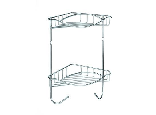 Półka narożna podwójna Niagara chrom