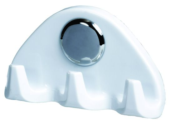 Wieszak 3-hakowy Sandra biały