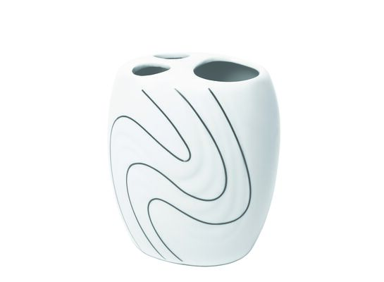 Pojemnik na szczoteczki Wave biały