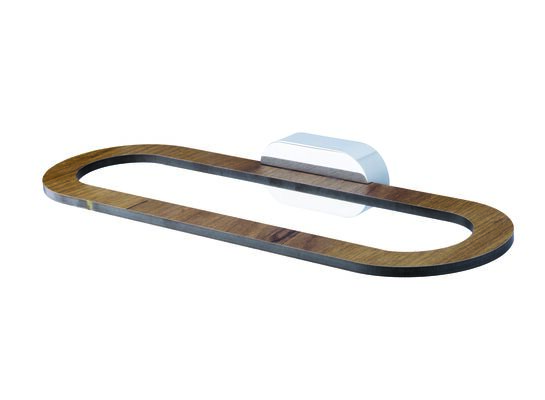 Wieszak kąpielowy 310 mm Bergen drewno/chrom