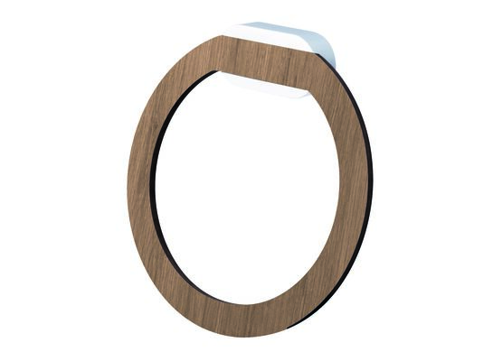Wieszak owalny Bergen drewno/chrom