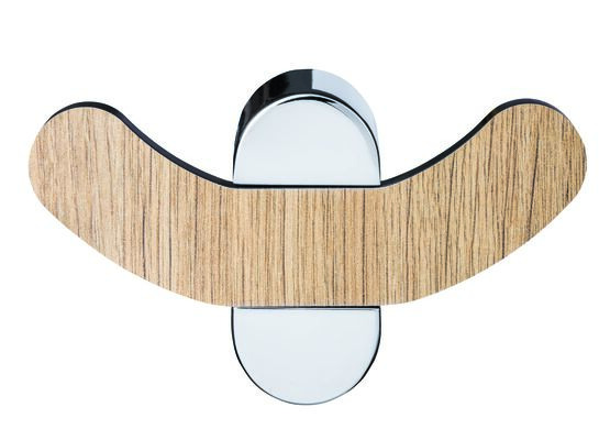 Wieszaczek podwójny Bergen drewno/chrom