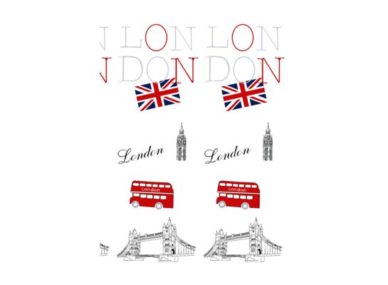 Zasłonka prysznicowa Txt London 180 x 200 cm multi