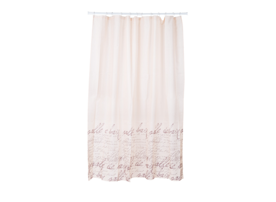 Zasłonka Txt Stamp beż