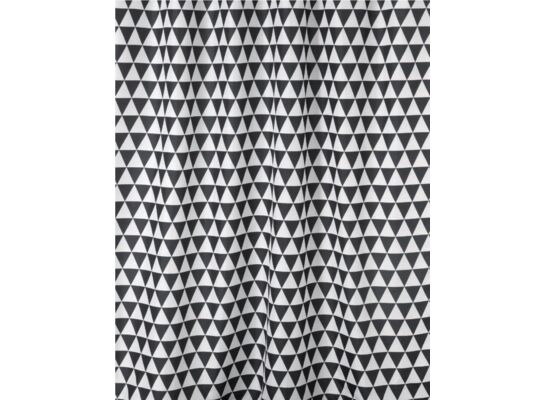 Zasłonka Txt Plain 180 x 200 cm czarno-biały