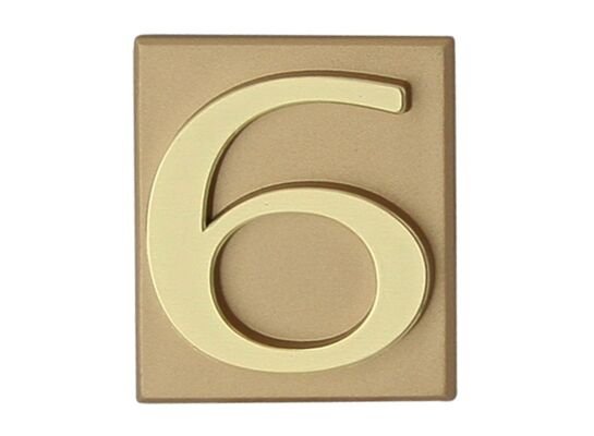 Cyfra "6" INV złota